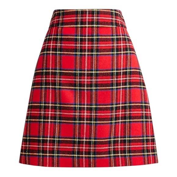 J. CREW A-Line Tartan Mini Skirt Size 16 NEW - Picture 2 of 9